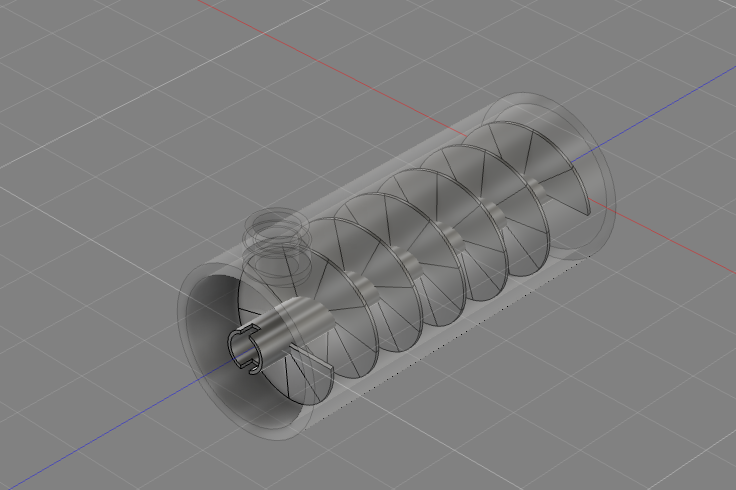 Auger — initial 3D model